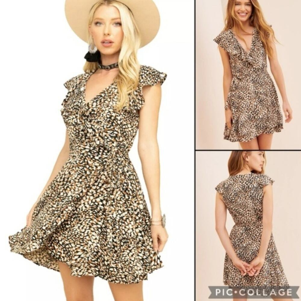Free People French Quarter Wrap Mini Dress